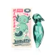 Hemper green axolotl glass hand pipe displayed beside its branded retail box on a white background