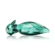Sculpted axolotl glass hand pipe shown from an alternate angle with green body and raised back bowl