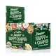 Twelve Hemper Happy Camper grinders arranged in a branded counter display for retail merchandising