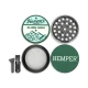 Hemper camping-themed grinder shown from an alternate angle for retail product identification