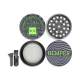 Hemper Trippy Shroom grinder shown from another product angle with colorful themed artwork