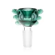 Green and pink Hemper Axolotl XL bong presented as a centerpiece for retail glass showcases