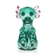 Hemper Axolotl XL water pipe shown at an angled view with pink feathery glass gill details