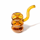 NWTN Bolla glass bubbler in Honeycomb with a rounded borosilicate glass body and curved neck.