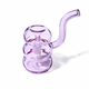 NWTN Bolla glass bubbler in Orchid with a sculptural rounded body, removable bowl, and curved mouthpiece.