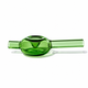 Emerald NWTN Bolla glass hand pipe shown in side profile with a rounded borosilicate glass bowl and straight mouthpiece.