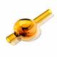 Honeycomb NWTN Bolla glass hand pipe shown from an angled top view with a rounded bowl and straight mouthpiece.