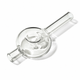 Clear NWTN Bolla glass hand pipe showcasing transparent borosilicate glass with a rounded bowl and straight stem.