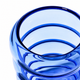 Close-up of the Lapis NWTN Bolla Gravity Bong outer chamber highlighting the rounded borosilicate glass opening and stacked bubble-inspired design.
