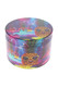 2.5" Character decal grinder with colorful sunglasses-wearing pineapple artwork on round exterior