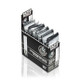 Angled HEMPER 12-pouch Paper Rolls display showing individual glass-tipped roll packs organized for retail