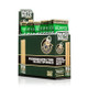 HEMPER Classic Brown glass-tipped paper rolls 12-pouch display with green-and-gold retail packaging
