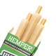 Close-up of three natural brown HEMPER Ultra Thin King Size cones inside opened retail pack