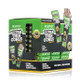 Angled HEMPER Ultra Thin Mini unbleached cone display showing green 10-count retail packs