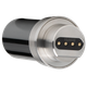 Bottom view of DaVinci EQ atomizer showing silver metal housing and four gold electrical contact points