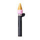 Side view of pink ice cream cone Pivot top attached to a black handheld device