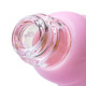 Close-up of clear glass connector on the pink ice cream cone Pivot top