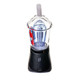 Front view of Sip-N-Dip glass Peak top mounted on a black device with blue interior chamber