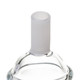 Close-up of frosted glass mouthpiece and clear domed upper section of the Sip-N-Dip Pivot Top