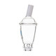 Rear product view of clear Sip-N-Dip Pivot Top showing frosted mouthpiece and lower glass connection