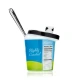 Side view of Hemper Bong Ripple XL bong with cow-print bowl, angled clear mouthpiece, and nutrition-style label graphic