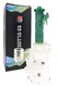 Green-accented 8.5" frosted 6B Glass panda perc dab rig with branded box and clear bucket accessory