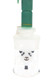 Close-up of 6B Glass panda percolator inside frosted bamboo-pattern chamber with green neck above