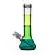 BigFun! 12" Canopy tricolor glass bong with green neck, teal base, clear bowl and angled downstem
