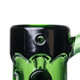 MJ Arsenal Frankenbubbler under UV light with bright green glow-in-the-dark monster eyes and mouth