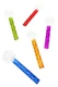 US-made 4" twisted glass oil burner pipes with five colorful stems and clear chambers for wholesale smoke shop resale