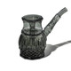 5" NWTN Highball Charcoal glass bubbler with dark translucent finish and cut-glass texture for retail smoke gear.