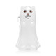 Front view of RIPNDIP x Hemper Killer Nermal Ghost water pipe with white body, cat ears and facial details