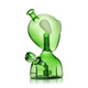 Angled view of Hemper Alien XL water pipe showing its slanted mouthpiece, alien-head bowl and internal percs