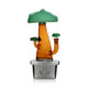 Rear view of Hemper Bonsai XL water pipe showing the opening atop the green canopy and the branch bowl