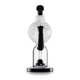 Front view of Hemper Moon XL glass water pipe with frosted moon chamber and clear lower chamber