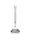 Clear GRAV quartz vape straw positioned vertically above the round borosilicate dab dish.