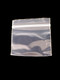 Wholesale 2-inch × 2-inch clear plastic mini zipper baggie, single pouch on black backdrop, showing sturdy resealable seal and square profile for retail buyers.