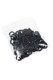 Clear zip bag with 100 black 9 mm O-rings; wholesale replacement parts for water-pipe slides, studio front-angled view on white.