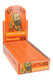 Zig-Zag Orange 1 1/4 rolling paper display for wholesale resale, open 24-pack counter box in bright orange