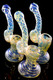 Small Spiral Color Changing Sherlock Glass Donut Hole Bubbler - B0569