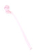 Pink extra-long glass Gandalf pipe with a curved 14.5" stem, raised bowl, and white stripe accents