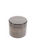 Closed silver 1.5" zinc alloy metal grinder with textured grip for head-shop supplies shelves