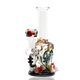 Under the Sea mini rig cutout on white showing ocean critter details and stemless 14.5 mm joint—B2B head-shop concentrate piece, compact beaker form.