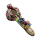 Top-down cutout showing octopus around the bowl and clustered coral accents along the stem—6" novelty hand pipe for wholesale showcases.