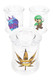 (Mix) Large Glass Jar with Decal - J0186