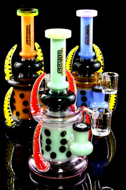 Small Stemless Spiky Multicolor GoG Dab Rig with Showerhead Perc ...
