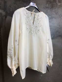 Blusa Boho Bordada Branca