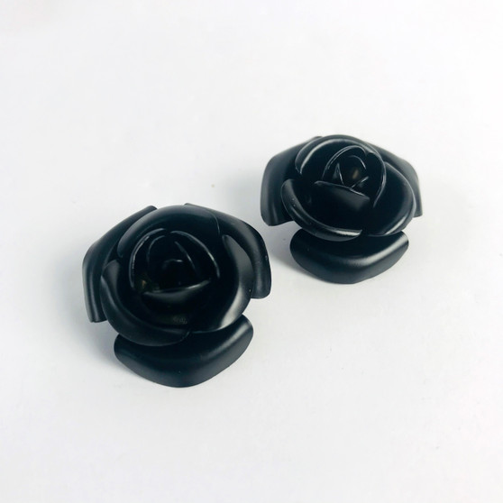 Black Rose Earrings