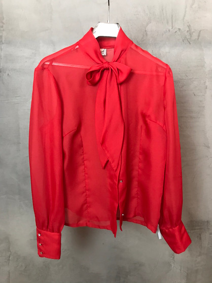 Camisa Vermelha Semi-Transparente Anos 60