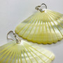 Yellow Triangle Shell Earrings Mother of Pearl